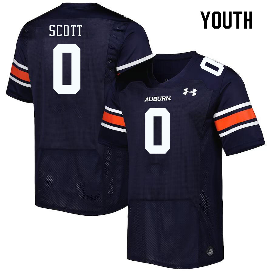 Youth #0 Keionte Scott Auburn Tigers College Football Jerseys Stitched Sale-Navy